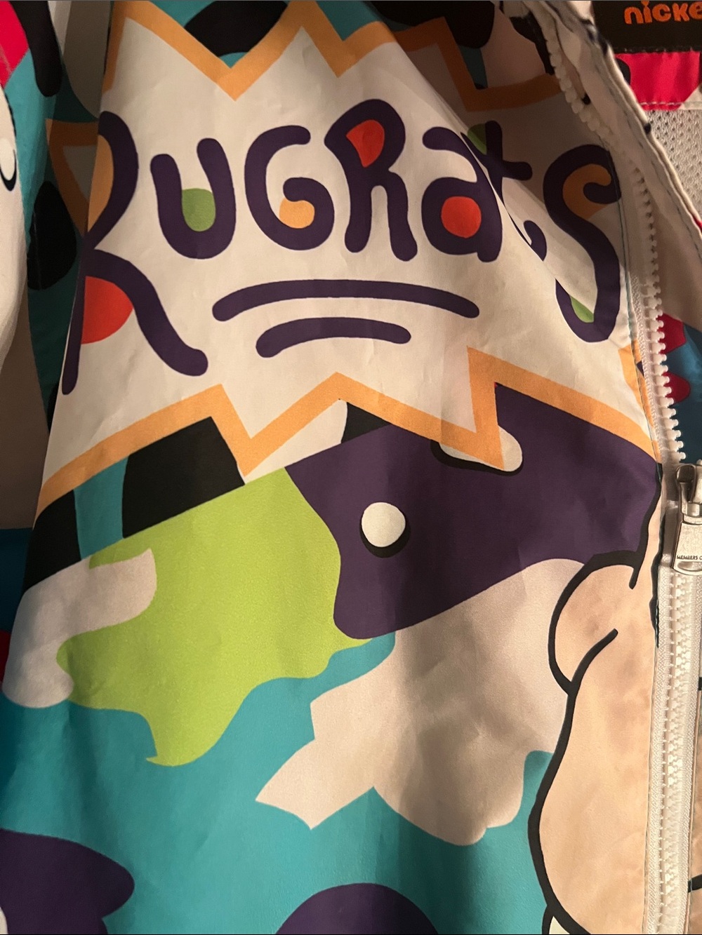 Members Only Nickelodeon Colorblock Jacket in Hot Pink, Teal, Black - Picture 4 of 6